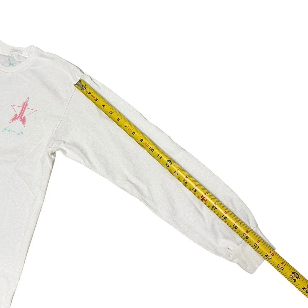Jeffree Star Fashion‎ Shirt Unisex M White Snowflake Logo Graphic Long Sleeve